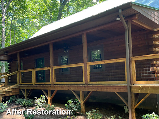 Log home restoration in Durham, NC