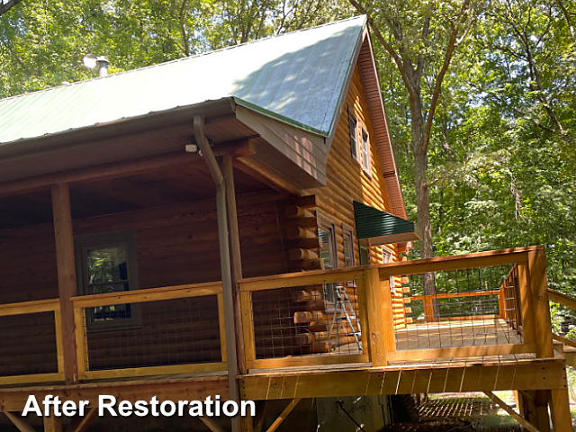 Log home restoration in Durham, NC