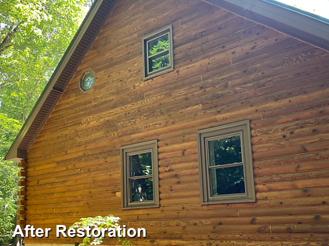 Log home restoration in Durham, NC