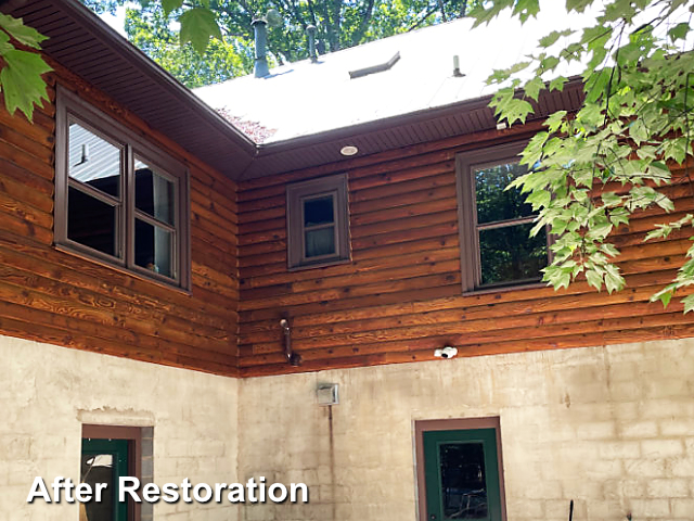 Log home restoration in Durham, NC