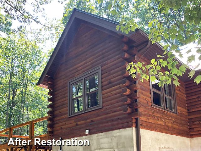 Log home restoration in Durham, NC