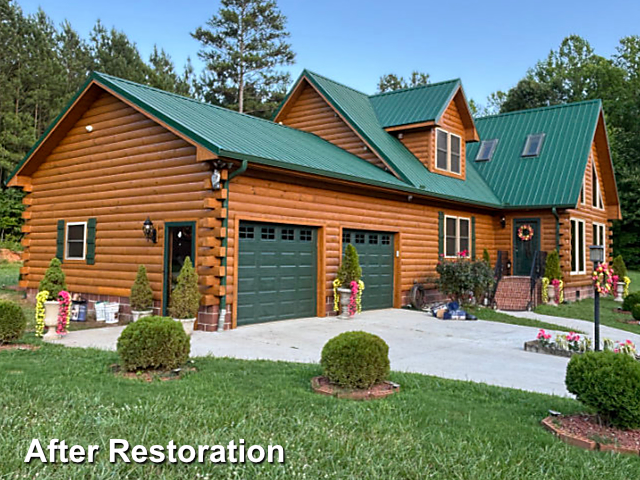 Log home restoration in Franklinton, NC