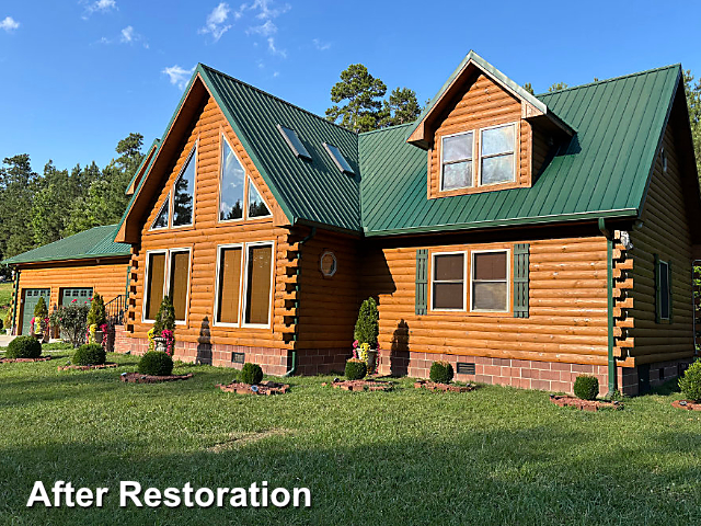 Log home restoration in Franklinton, NC