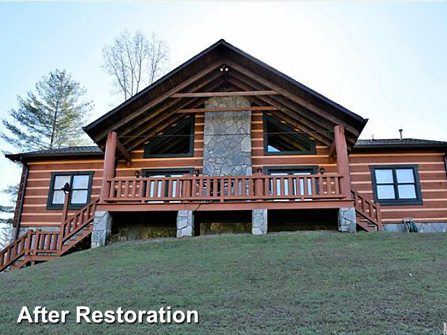 Log home restoration in Hickory,NC