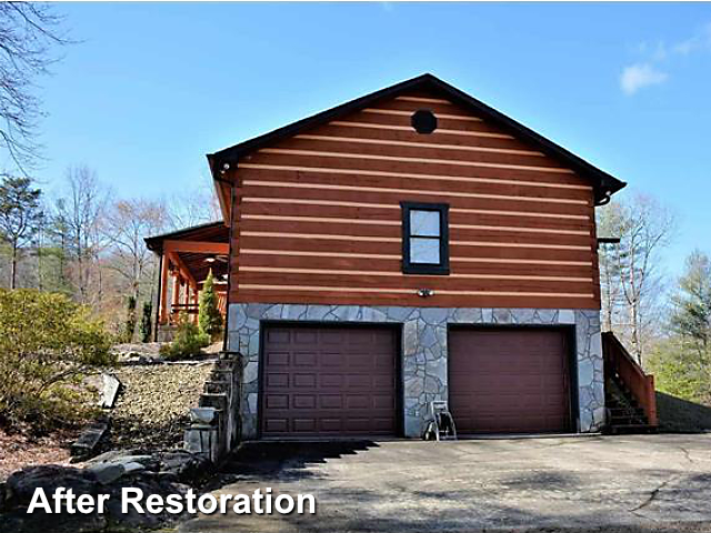 Log home restoration in Hickory,NC