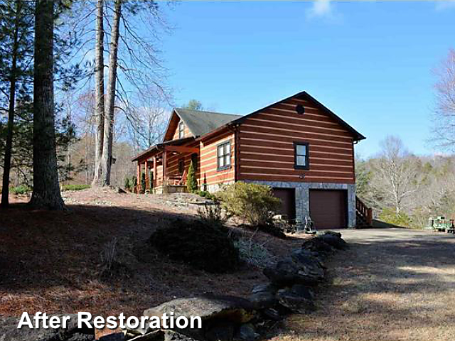 Log home restoration in Hickory,NC