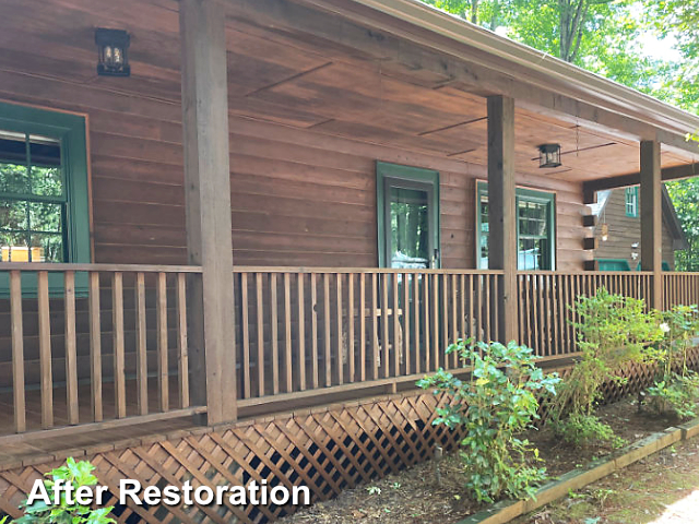 Log home restoration in Holly Springs, NC