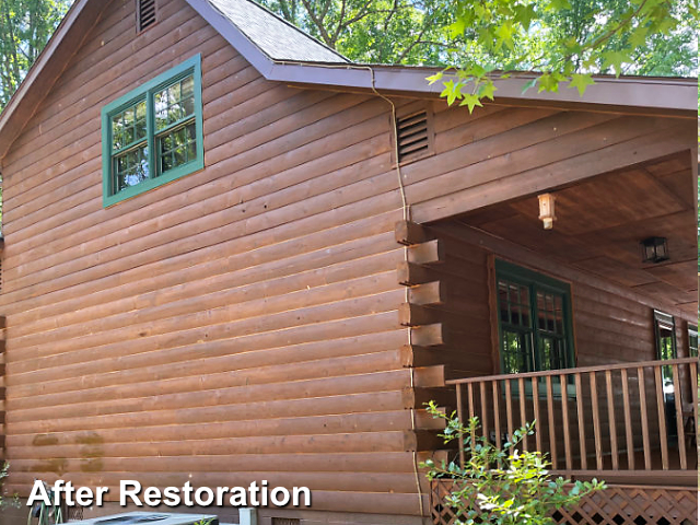 Log home restoration in Holly Springs, NC