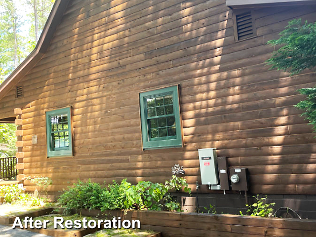 Log home restoration in Holly Springs, NC