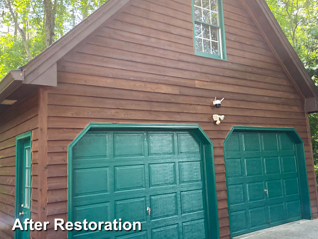 Log home restoration in Holly Springs, NC