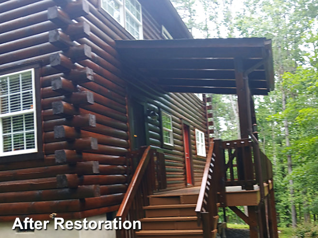 Log home restoration in Jefferson, NC