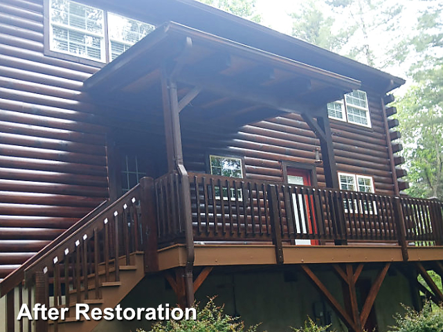 Log home restoration in Jefferson, NC