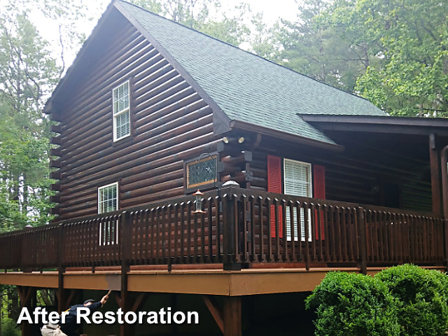 Log home restoration in Jefferson, NC