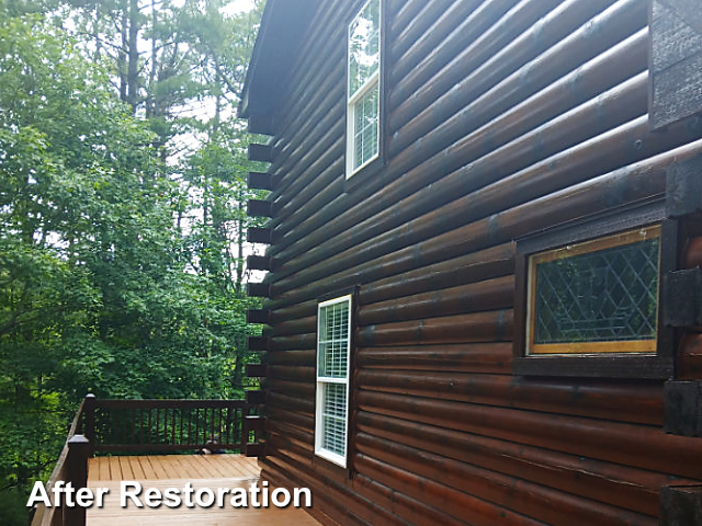 Log home restoration in Jefferson, NC
