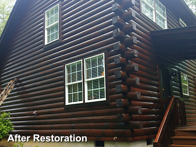 Log home restoration in Jefferson, NC
