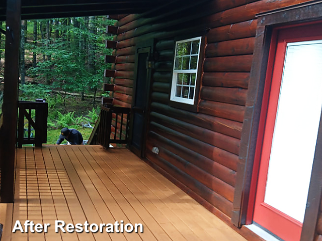 Log home restoration in Jefferson, NC