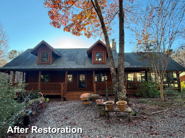 Log home restoration in Lake Lure, NC