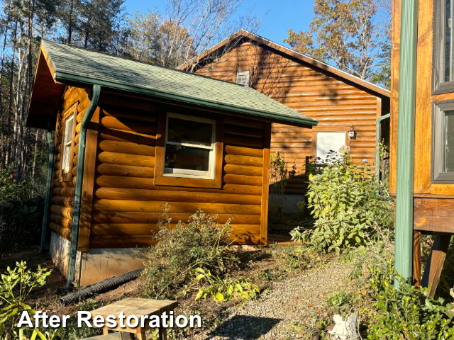 Log home restoration in Lake Lure, NC