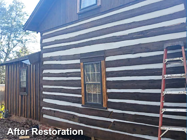 Log home restoration in Lexington, NC