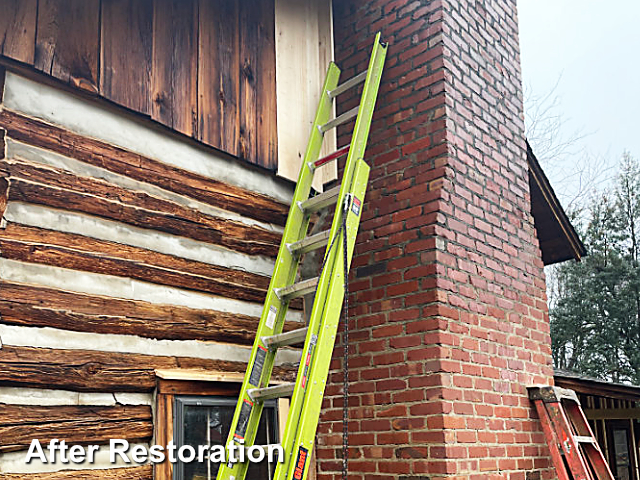 Log home restoration in Lexington, NC