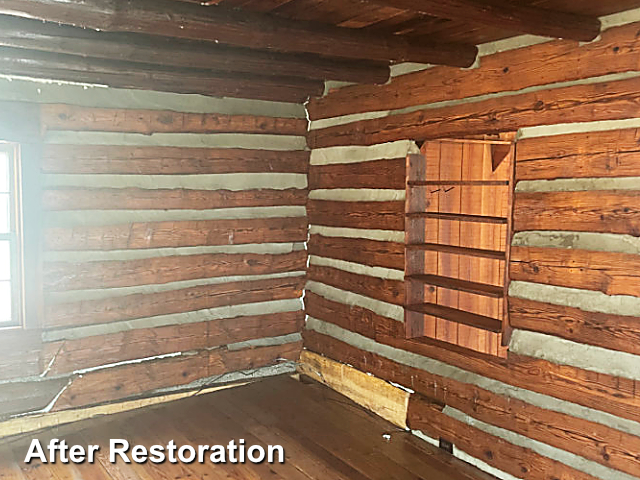 Log home restoration in Lexington, NC