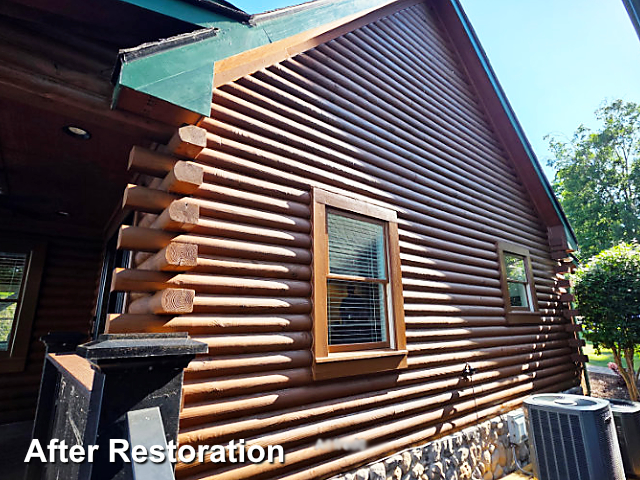 Log home restoration in Littleton, NC