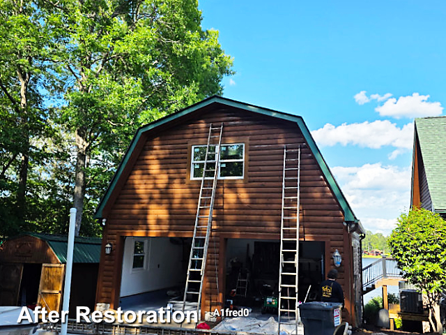 Log home restoration in Littleton, NC