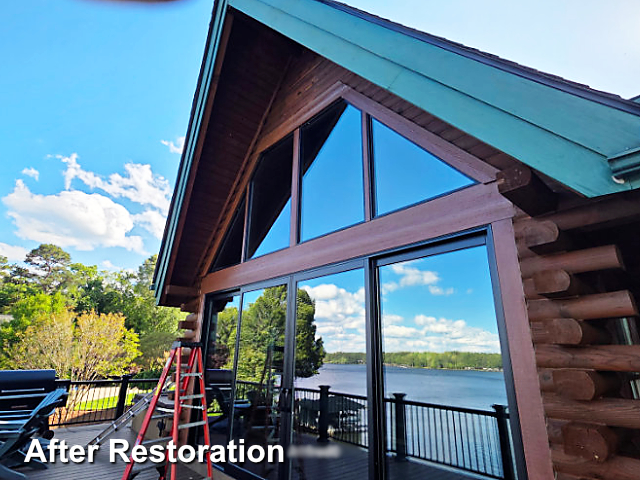 Log home restoration in Littleton, NC