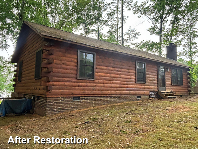 Log home restoration in Littleton, NC