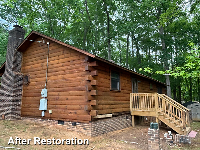 Log home restoration in Littleton, NC