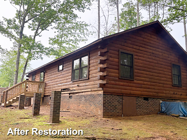 Log home restoration in Littleton, NC