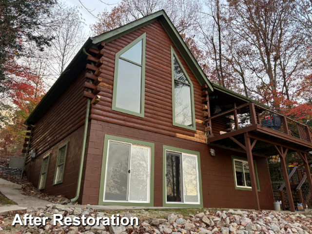 Log home restoration in Louisburg, NC