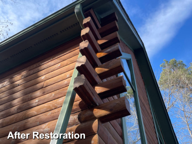 Log home restoration in Louisburg, NC