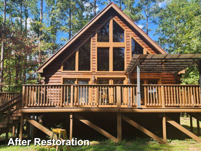 Log home restoration in Louisburg, NC