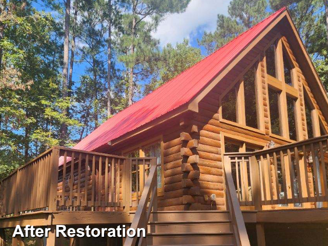 Log home restoration in Louisburg, NC