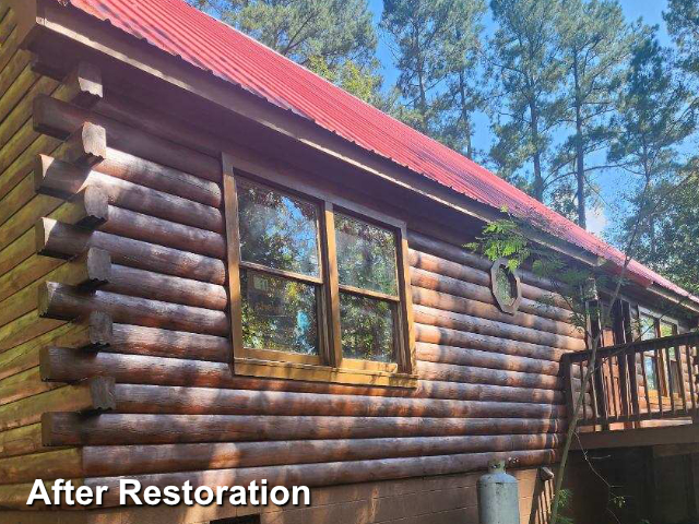 Log home restoration in Louisburg, NC