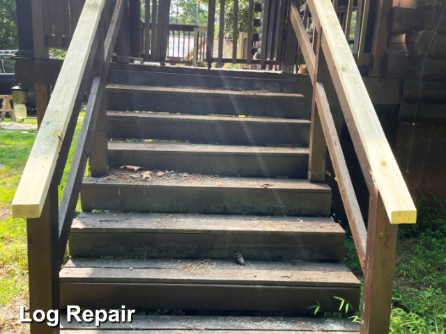 Log home restoration in Louisburg, NC