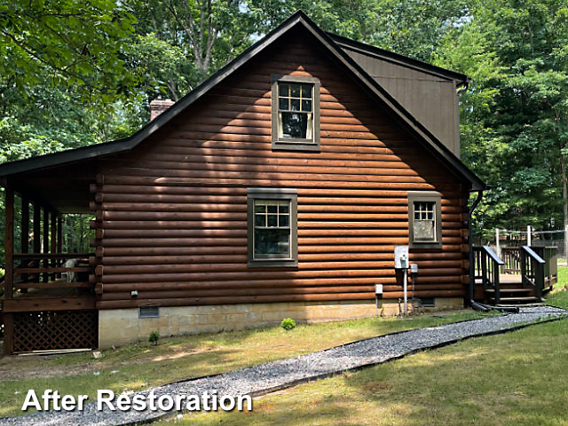 Log home restoration in Maidens, VA