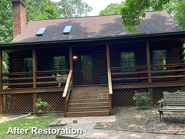 Log home restoration in Maidens, VA