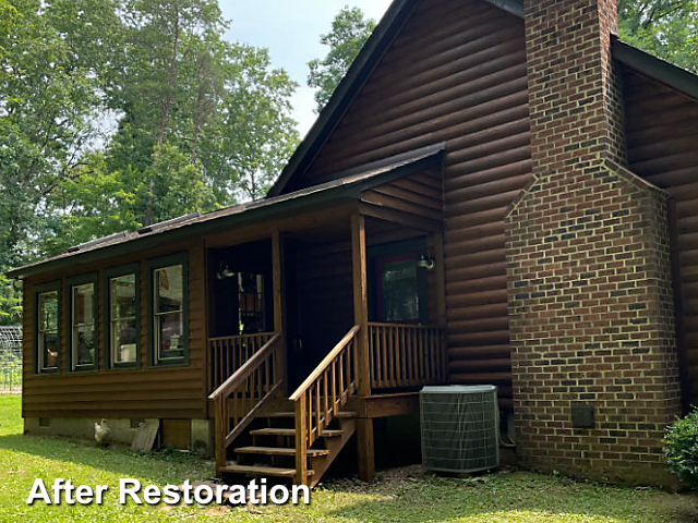 Log home restoration in Maidens, VA