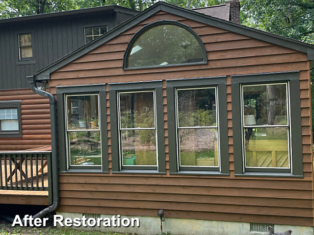 Log home restoration in Maidens, VA