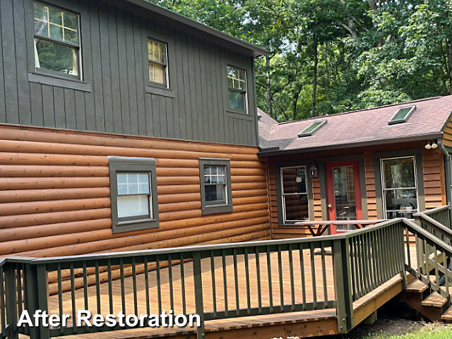 Log home restoration in Maidens, VA