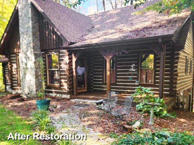 Log home restoration in Mebane, NC