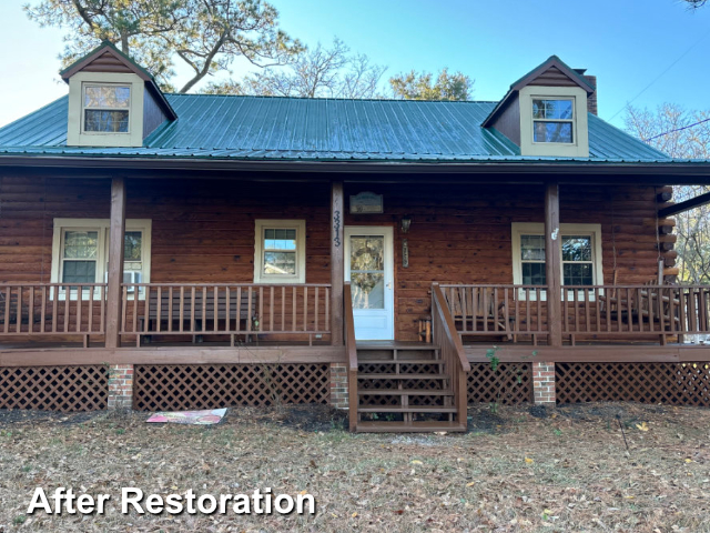 Log home restoration in Myrtle Beach, SC