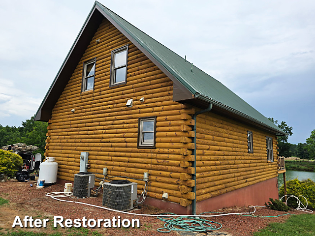 Log home restoration in Nashville, NC