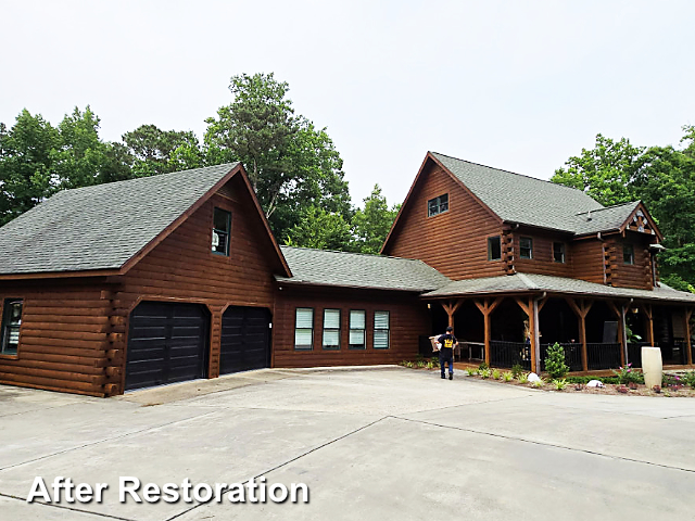 Log home restoration in Raleigh, NC