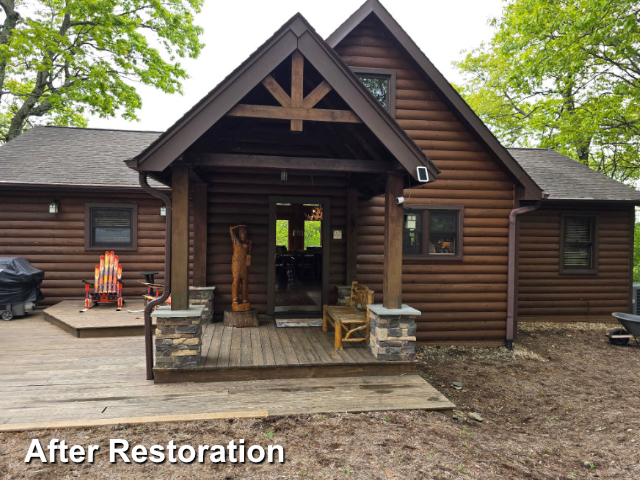 Log home restoration in Roseland, VA