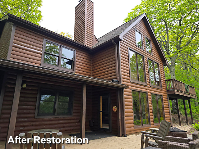 Log home restoration in Roseland, VA