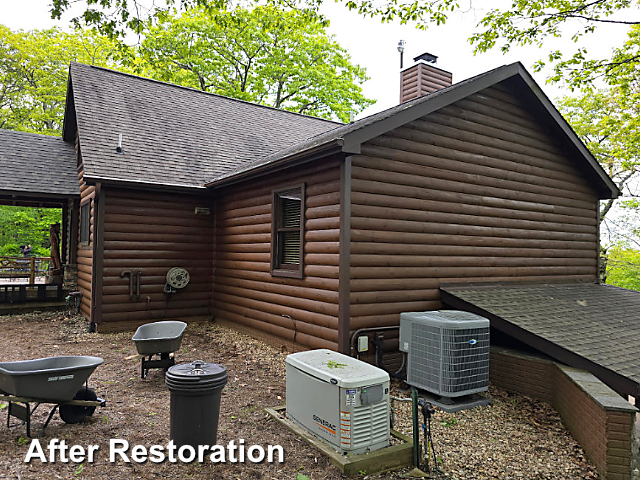 Log home restoration in Roseland, VA