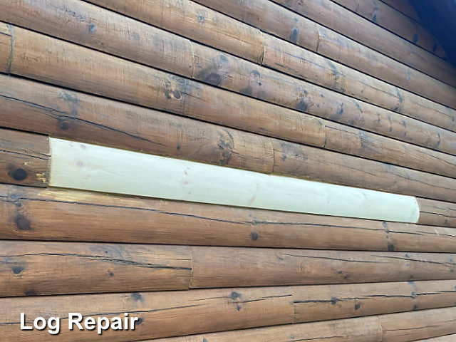 Log home restoration in Roseland, VA